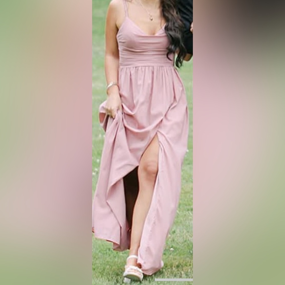 Azazie Paislee Dusty Rose Bridesmaid Gown